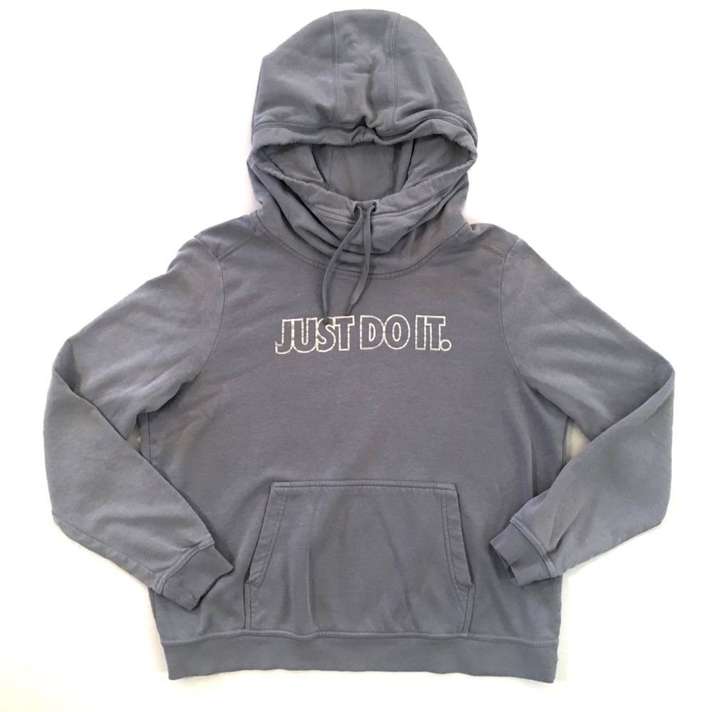 Vintage Nike Womens Funnel Neck Hoodie L